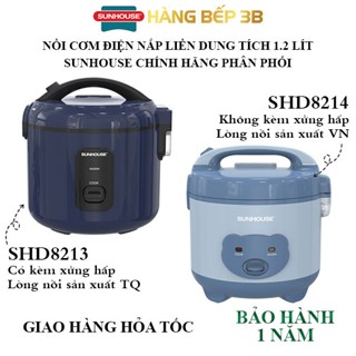 Nồi cơm điện nắp gài Sunhouse 1.2 lít SHD8213   SHD8214 - Sản phẩm mới 2024 - Bảo hành 1 năm 