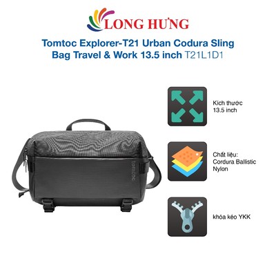 Túi đeo chéo Tomtoc Explorer-T21 Urban Codura Sling Bag Travel Work 13.5 inch H02-C04D01/T21L1D1 - Hàng chính hãng