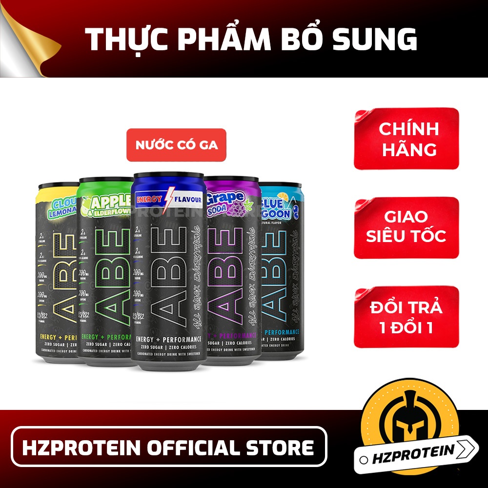 ABE PREWORKOUT RTD (330ML) - LON NƯỚC TĂNG LỰC ABE PRE WORKOUT, 0 ĐƯỜNG, BỔ TRỢ SỨC MẠNH, SỨC BỀN