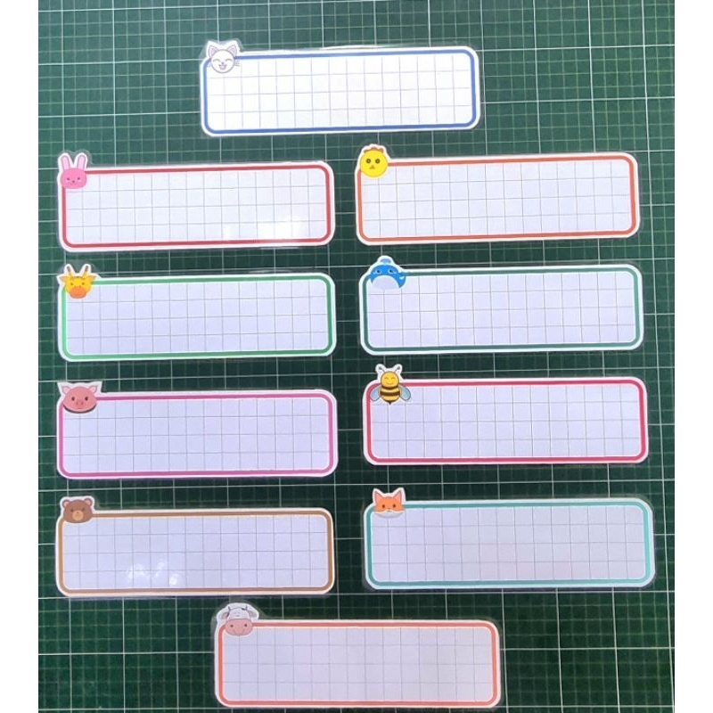 Thẻ cỡ 1/2 A4, 1/2 A3hình thú ngộ nghĩnh kèm nam châm dẻo.