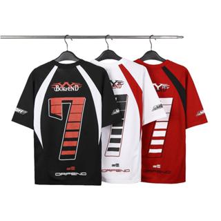  Áo Thun RICXY " SỐ 7 " Unisex Form Rộng Cổ Tròn Tay Phối - Top Phong Cách Áo Thun Cổ Tròn Menswear Women 