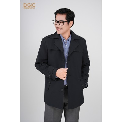 Áo măng tô nam 2 lớp DGC Thiết kế cổ đức sang trọng, dáng lửng - WAMTBC04M