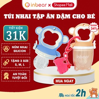 (Tặng Dây) Túi Nhai Ăn Dặm Cho Bé Inbear - Chống Nghẹn - An Toàn - Túi Nhai Rau Củ Và Trái Cây