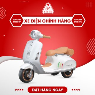 Xe máy điện trẻ em VPA XW02 có bàn đạp chân ga cho bé