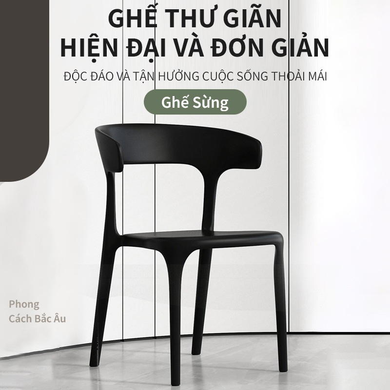 Ghế nhựa bàn ăn văn phòng, Ghế tựa lưng kiểu dáng sang trọng, trọng lượng nhẹ, dễ dàng vệ sinh | BigBuy360 - bigbuy360.vn