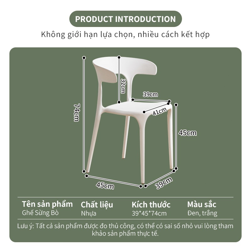 Ghế nhựa bàn ăn văn phòng, Ghế tựa lưng kiểu dáng sang trọng, trọng lượng nhẹ, dễ dàng vệ sinh | BigBuy360 - bigbuy360.vn