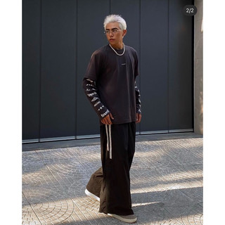 ÁO THUN TAY DÀI DOUBLE LAYER LONG SLEEVE TEE SPACE GREY