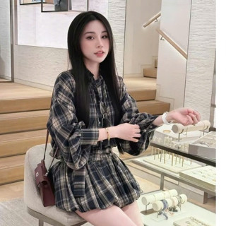 [ TẶNG 1 KẸP CỜ ĐỎ SAO VÀNG] SET ÁO CỔ TRÒN PHỐI REN THẮT NƠ EO KÈM ĐAI NGỌC MIX CHÂN VÁY XÒE