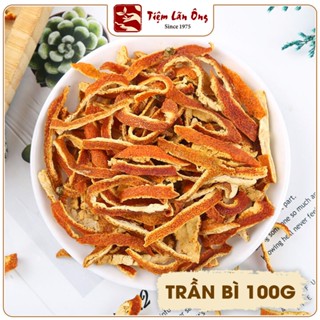 Trần bì 100g, vỏ quýt sấy khô, thái sợi, dùng pha trà, nấu siro, hỗ trợ giảm ho, đau họng, tiêu đờm