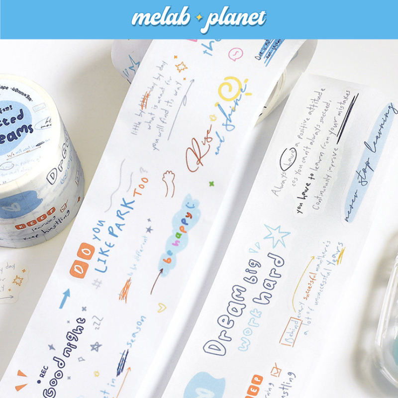 Cuộn washi tape, cuộn sticker die-cut phong cách Hàn Quốc, màu pastel trang trí vở, sổ - Melab.plane