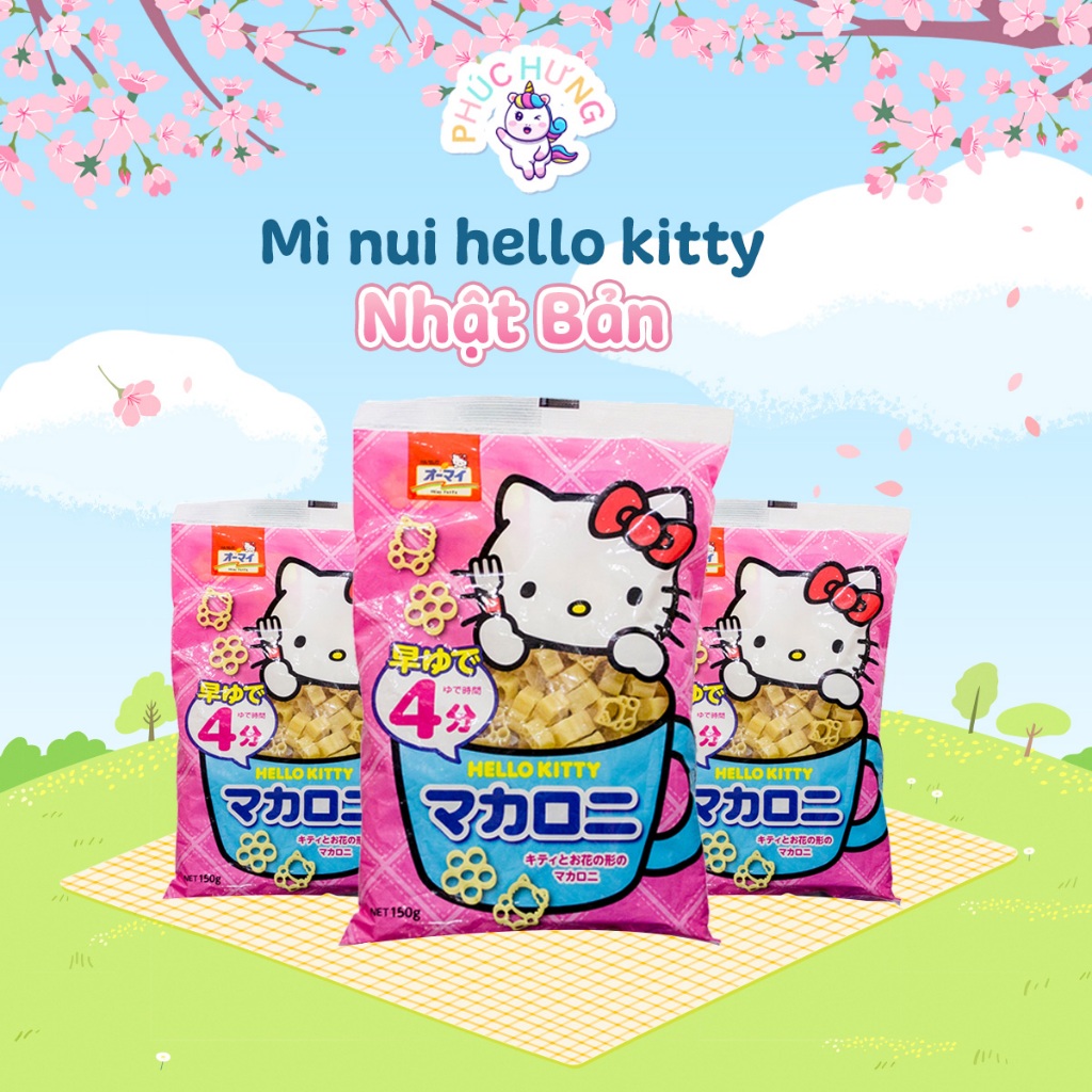 Mì nui cho bé ăn dặm Hello Kitty Nhật Bản