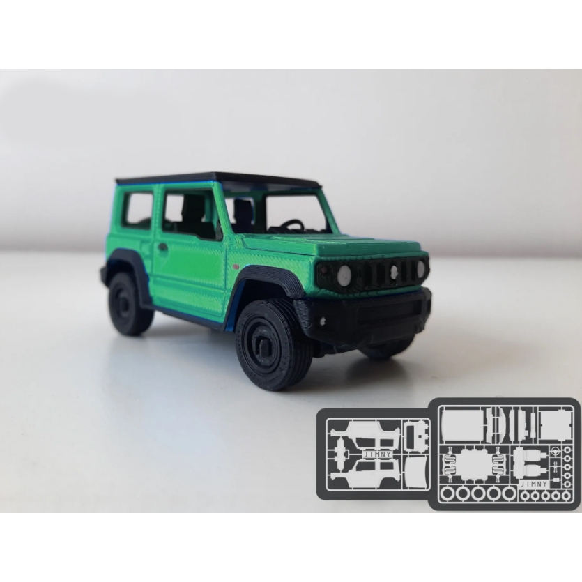 Mô hình lắp ráp Xe Suzuki Jimny-DIY bộ nguyên liệu tự lắp ghép mô hình- màu- đồ chơi sáng tạo