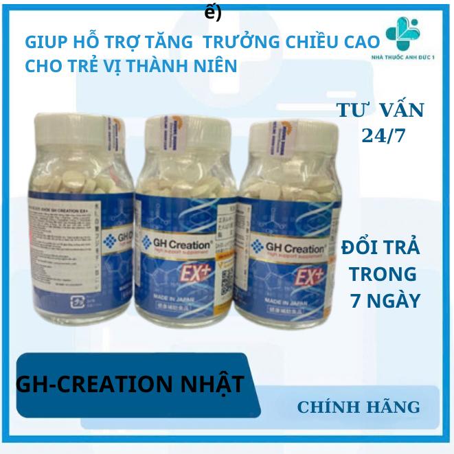 GH-Creation Của Nhật -Hỗ Trợ Tăng Chiều Cao Tự Nhiên Cho Trẻ, Lọ 270 viên