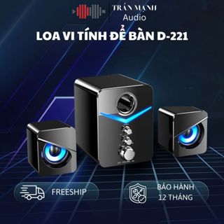 Loa bluetooth mini CS20/ D221 - Loa vi tính để bàn có đèn led nhấp nháy cực bắt mắt, dùng cho máy tính, PC, điện thoại
