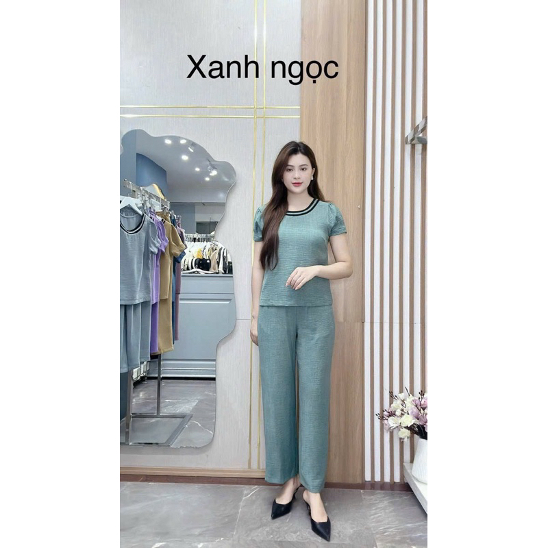 Bộ đồ Đũi nữ trung niên đồ mặc đi lễ chùa tiệc có duy nhất trên shoppe