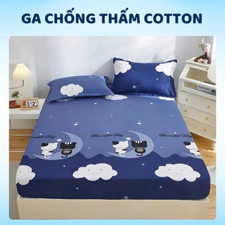 Ga Chống Thấm Cotton Hàn Quốc, Nằm Trực Tiếp Không Nóng, Không bí, K Sột Soạt