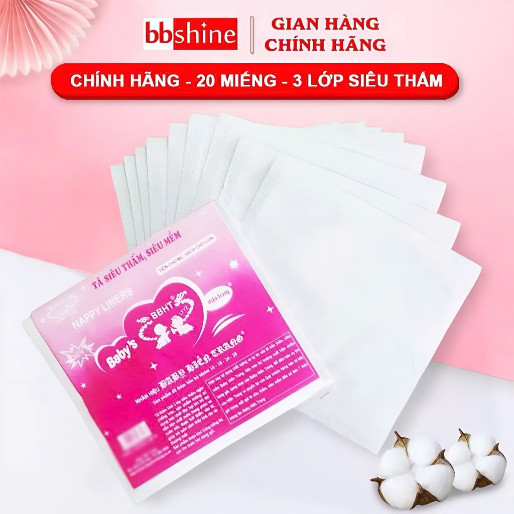 Combo Miếng Lót Sơ Sinh Lót Phân Su Cho Bé Hiền Trang Chính Hãng Cao Cấp Kèm Tem 7 Màu BBShine – SS0