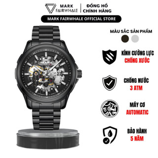 Đồng hồ automatic nam chính hãng lộ máy cơ chống nước,Đồng hồ Mark FairWhale có dạ quang,Đồng hồ đeo tay quà tặng chonam