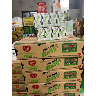 Thùng sữa tươi tiệt trùng Ba Vì có đường/ ít đường 110ml