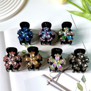  Kẹp tóc 5 răng hình hoa đính đá pha lê kẹp càng cua 5 răng đính đá đẹp cho nữ 