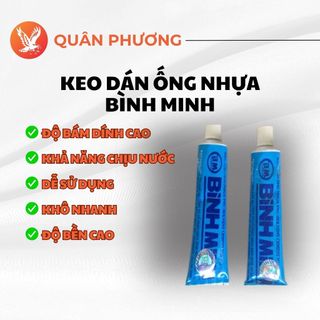 Keo Dán Ống Nước Nhựa Bình Minh 25g, 50g, 100g – Keo Dán PVC Siêu Chắc, Giá Tốt