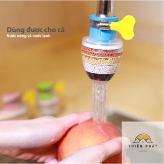 Đầu lọc nước 6 tầng, đầu lọc nước tại vòi 6 tầng hình trụ gắn trực tiếp kích cỡ tăng giảm tùy chỉnh phù hợp mọi vòi