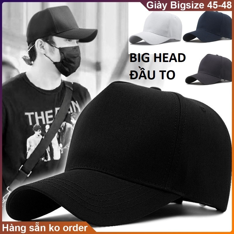 Mũ lưỡi trai, nón kết big size cỡ lớn cho nam đầu to (chu vi 59-65cm)