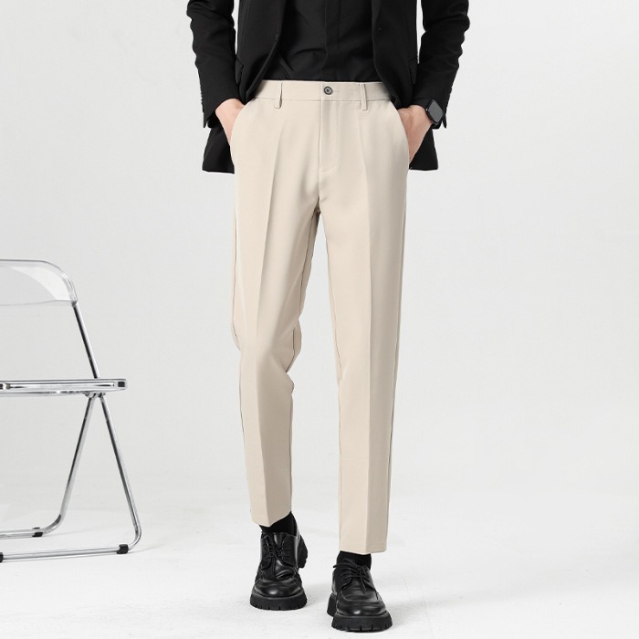 Quần Âu Nam Co Giãn Nhẹ Cạp Cao Suông Ống Đứng Quần Tây Âu Nam Chất Vải Tuyết Hàn Dày Dặn Không Nhăn | BigBuy360 - bigbuy360.vn