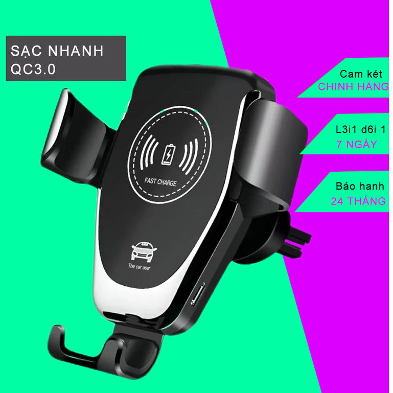 Giá đỡ điện thoại sạc không dây 10W – Sạc nhanh cho iPhone, Samsung, Huawei