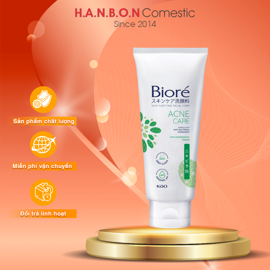 Sữa Rửa Mặt Biore, Sữa Rửa Mặt Dành Cho Da Dầu Da Nhạy Cảm Hân Bon