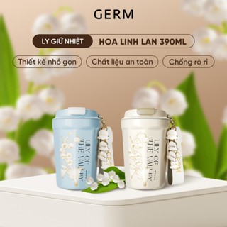 Ly Giữ Nhiệt GERM Hoa Linh Lan 390ml - Inox 316 - Thiết Kế Nhỏ Gọn - Quà Sinh Nhật - GE-23AW-K32