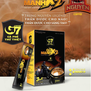  Cafe Sữa Hoà Tan G7 Trung Nguyên 3in1 Gu Mạnh X2 Hộp 12 gói 25gr 