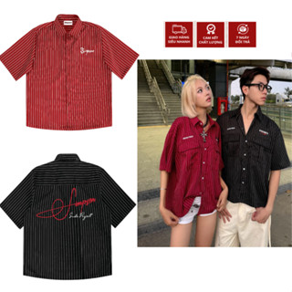 Áo Sơ Mi Boxy Thêu Nổi 3D SIMPSON Snake Không Nhăn- Áo Sơ mi Karants Thêu 2 Mặt Túi Hộp Local Brand Streetwear Hot Trend