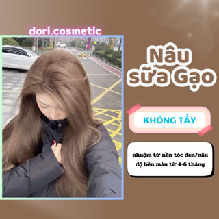 [ Màu Mới ] Thuốc nhuộm tóc màu Nâu Sữa Gạo , màu nhuộm tại nhà không cần tẩy.