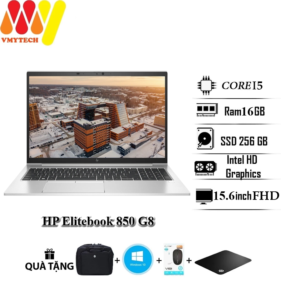 HP Elitebook 850 G8, Core i5-1145G7, ram 16GB, SSD 256GB, 15.6inch FHD, laptop vỏ nhôm, màu bạc JP