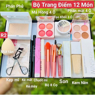  Bộ Trang Điểm 12 Món Cơ Bản Đầy Đủ Các Món Cho Nữ Mới Học Trang Điểm Makuep Cá Nhân 