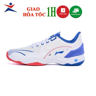 giày cầu lông LINING AYTV025 -1 mẫu mới màu trắng xanh dành cho nam bảo hành 12 tháng êm chân thoáng khí bám sân tốt