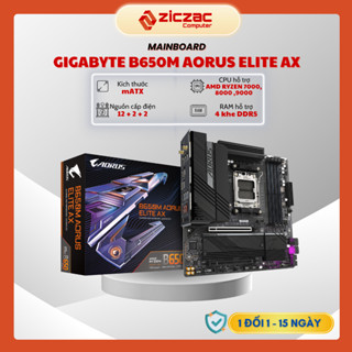 Mainboard Gigabyte B650M AORUS ELITE AX rev1.3 (AMD AM5,DDR5, Wifi + Bluetooth) - BH 36th chính hãng