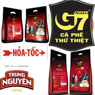Cafe Sữa Hòa Tan  Trung Nguyên G7 3in1 Bịch 50 Gói vuông / Bịch 100 Gói dài (Bao bì mới)