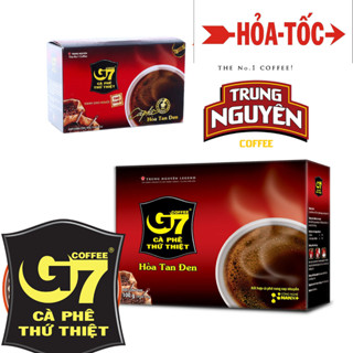 (Sỉ - Combo) Cafe G7 Đen Hòa Tan Trung Nguyên chỉ có duy nhất cà phê Hộp 15 Gói và Hộp 50 Gói