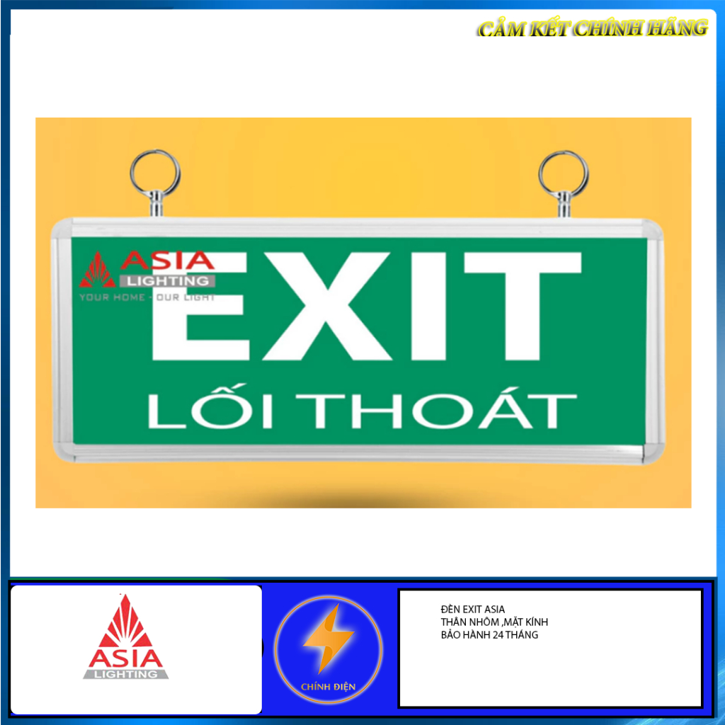 [CHÍNH HÃNG] Đèn exit thoát hiểm , lối thoát 1 mặt , 2 mặt