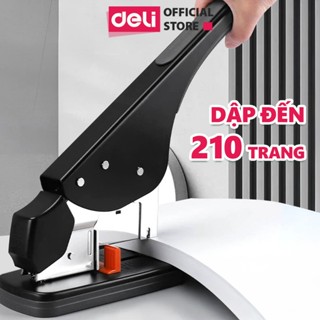 Dập ghim cỡ đại Deli, bàn dập ghim cỡ lớn 210 trang, máy bấm ghim tiện lợi, ghim nhiều trang, chất lượng cao