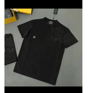Áo Phông Nam Philip Plein Đính Logo Ngực Cực Đẹp - Áo Thun Nam Philip Pờ Len Thêu Hổ Siêu Hót