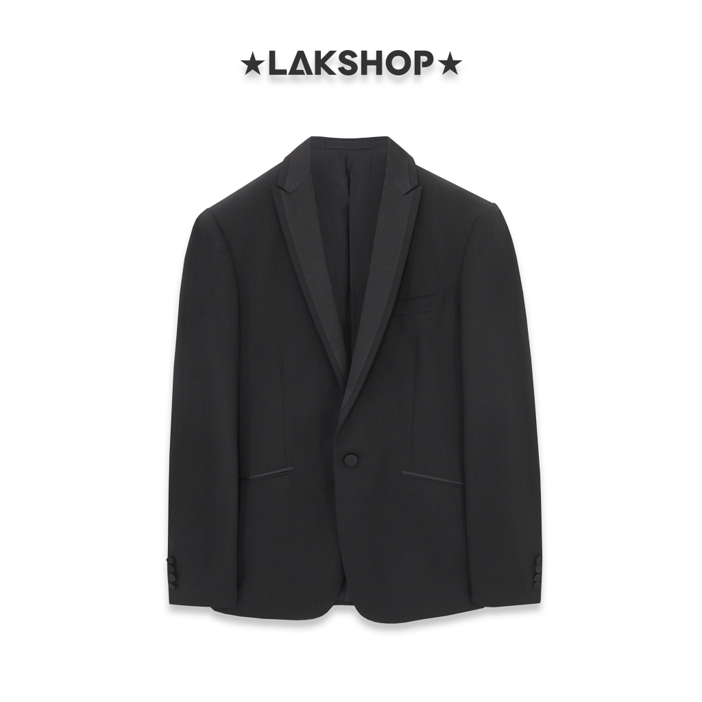 LAK SHOP Áo Black One Button Italian Fabric Blazer