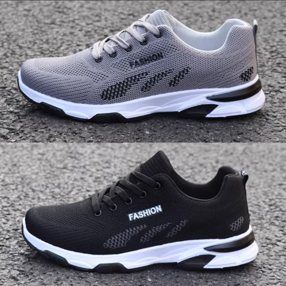 Giày thể thao nam fashion đế chống trơn trượt Sport 2 màu vải dệt thoáng khí