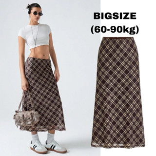 Sẵn + ảnh thật| Chân váy dài kẻ caro thun dáng đuôi cá Bigsize 2 lớp mềm mát VINTAGE MIDI (CÓ 7 MÀU)