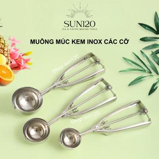 Muỗng múc kem inox 4,5,6 cm dụng cụ múc kem hình tròn inox đa năng muôi múc trái cây làm thịt viên