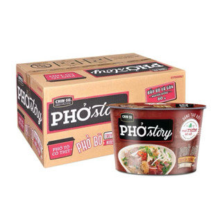 Thùng 12 Tô Phở Bò Story Chinsu (Có Thịt Thật) Phở Thìn