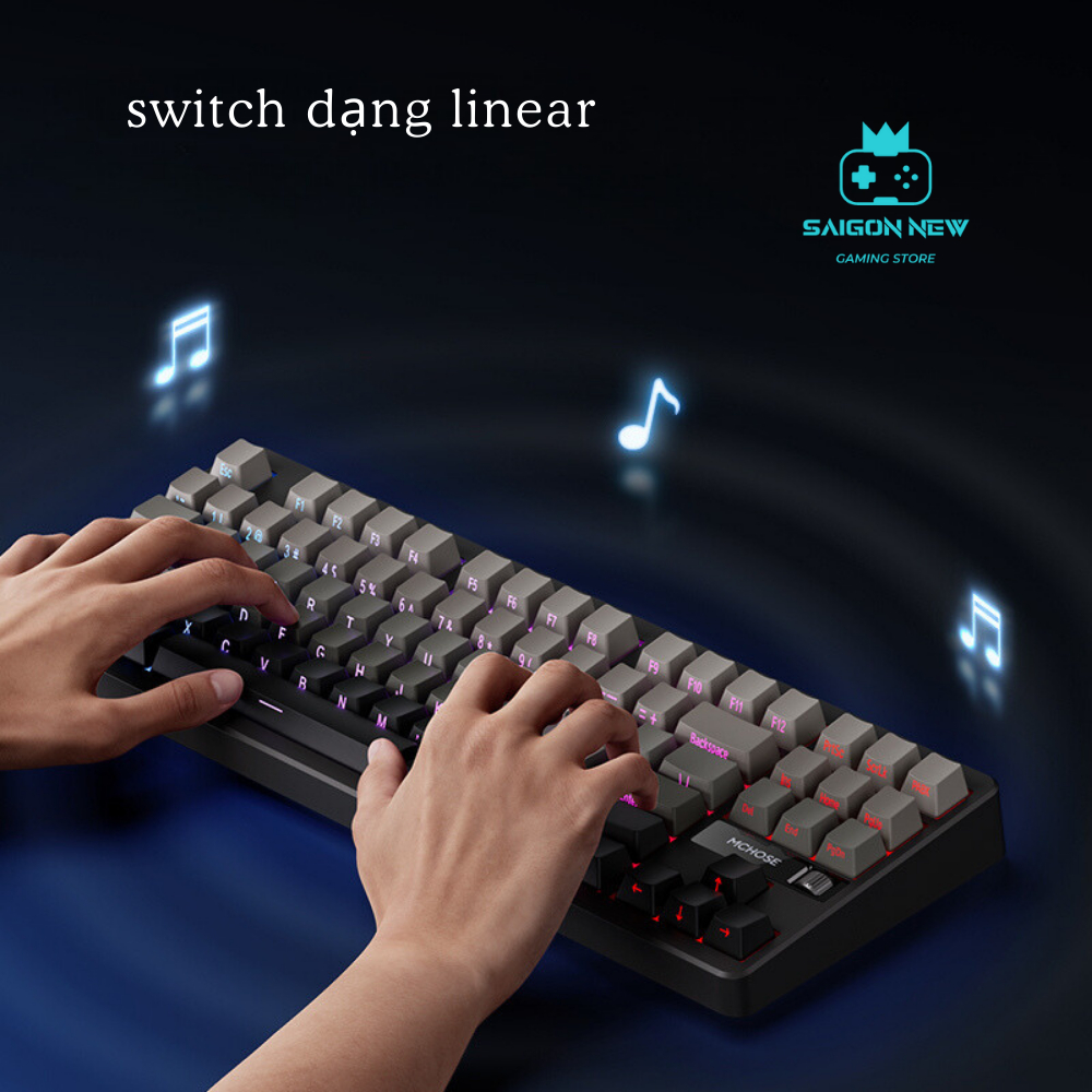 Bàn phím cơ không dây Mchose G87 - Mạch RGB xuôi - Núm xoay đa năng - Hỗ trợ hotswap 5 pin | BigBuy360 - bigbuy360.vn