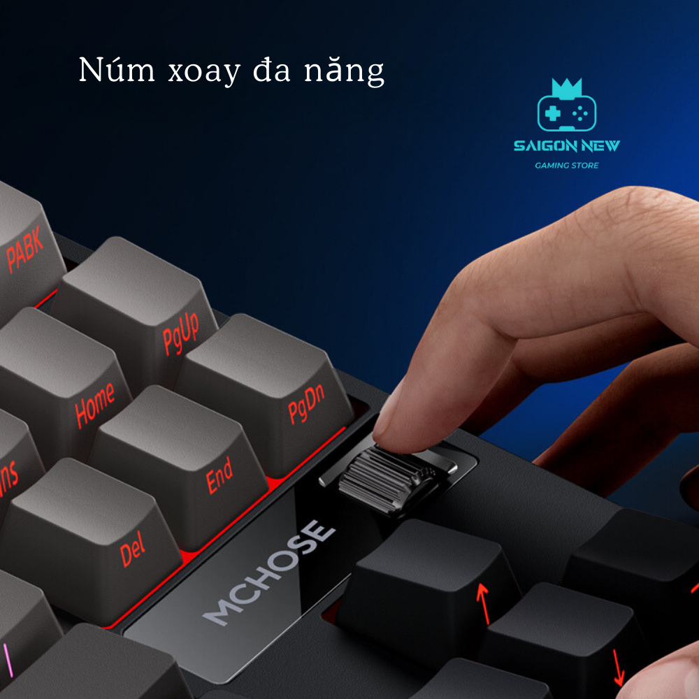 Bàn phím cơ không dây Mchose G87 - Mạch RGB xuôi - Núm xoay đa năng - Hỗ trợ hotswap 5 pin | BigBuy360 - bigbuy360.vn